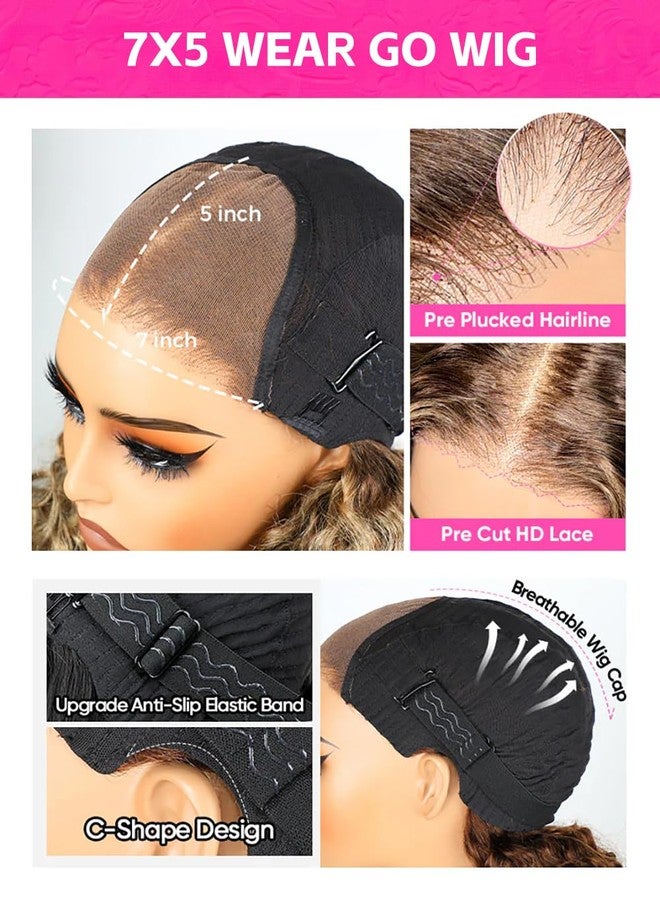 بلاي باروكة شعر طبيعي BLY ذات تموجات مائية بوب، 7x5، جزء C، دانتيل شفاف، جاهزة للارتداء، بدون غراء، قص مسبق، عقد مبيضة مسبقًا، كثافة 180%، باروكة أومبري قصيرة للنساء، 10 بوصات - Image 5